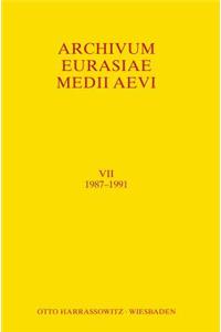 Archivum Eurasiae Medii Aevi VII 1987-1991