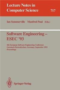 Software Engineering - Esec '93