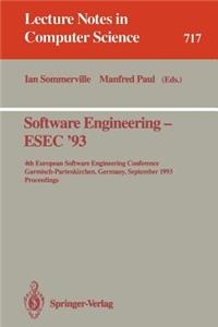 Software Engineering - Esec '93