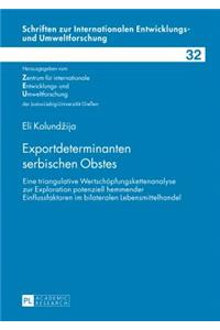 Exportdeterminanten serbischen Obstes