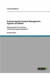 Evaluierung des Content Management Systems eZ Publish