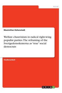 Welfare chauvinism in radical right-wing populist parties. The reframing of the Sverigedemokraterna as 