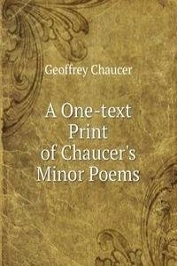 One-text Print of Chaucer's Minor Poems