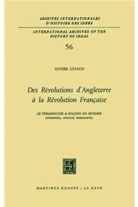 Des révolutions d'Angleterre à la Révolution française