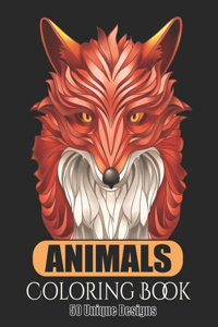 Animals Coloring Book 50 unique designs