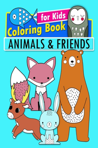 ANIMALS & FRIENDS. Coloring book for Kids
