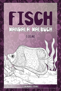 Mandala Malbuch - Einfaches Level - Tiere - Fisch