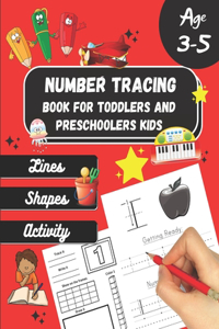 Number tracing Book For Toddlers And Preschoolers Kids Age 3-5