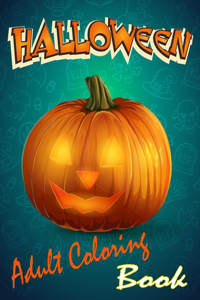 Halloween adult coloring book