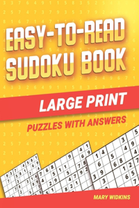 Easy-To-Read Sudoku Book Large Print Puzzles With Answers