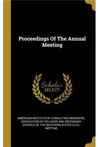 Proceedings Of The Annual Meeting