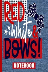 Red White & Bows Notebook