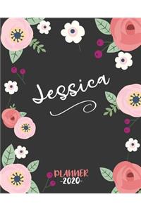 Jessica Planner: Diario Agenda Settimanale Datato con Calendario, Date da Ricordare, Obiettivi, Priorita' e spazio Appunti per i tuoi Pensieri! Weekly Planner 12 Mes