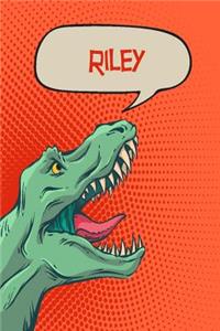 Riley: Dinosaur Tyrannosaurus Blank Comic Book Notebook Journal Book 120 Pages 6x9