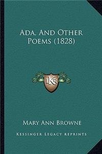 ADA, and Other Poems (1828)