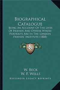 Biographical Catalogue