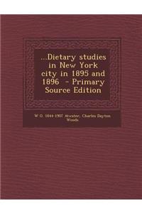 Dietary Studies in New York City in 1895 and 1896