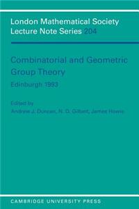 Combinatorial and Geometric Group Theory, Edinburgh 1993