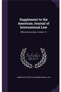 Supplement to the American Journal of International Law