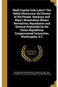 Shall Capital Own Labor? The Rebel Democracy the Enemy of the People. Seymour and Blair's Nomination Means Revolution, Repudiaton and Slavery! Published by the Union Republican Congressional Committee, Washington, D.C