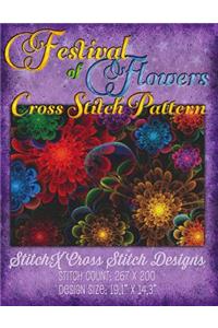 Festival of Flowers Cross Stitch Pattern