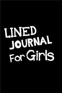 Lined Journal For Girls
