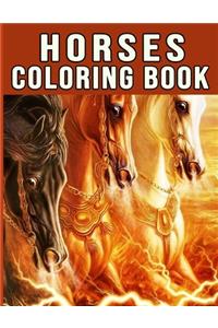 Horses Coloring Book