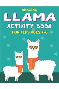 Amazing Llama Activity Book for Kids Ages 4-6