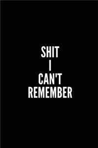 Shit I Can't Remember
