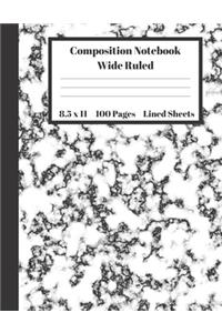 Composition Notebook Wide Ruled Lined Sheets