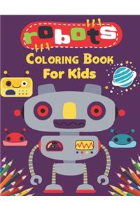 Robots coloring book for kids