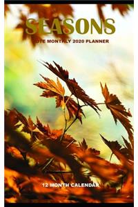 Seasons Note Monthly 2020 Planner 12 Month Calendar