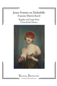 Jeune Femme en Deshabille - Francios Martin-Kavel - Cross Stitch Pattern