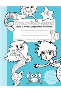Primary Story Journal - Draw & Write Composition Notebook Grades K-2 Cute Fun