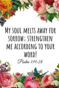 My Soul Melts Away for Sorrow; Strengthen Me According to Your Word! Psalm 119