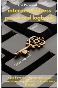 Internet Address Password Logbook