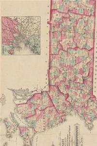 An Antique 1871 Map of Massachusetts Journal