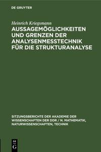 Aussagemöglichkeiten Und Grenzen Der Analysenmeßtechnik Für Die Strukturanalyse