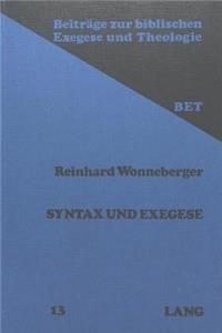 Syntax Und Exegese