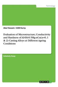 Evaluation of Microstructure, Conductivity and Hardness of Al-6Si-0.5Mg-xCu(x=0, 1 & 2) Casting Alloys at Different Ageing Conditions