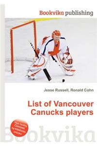 List of Vancouver Canucks Players