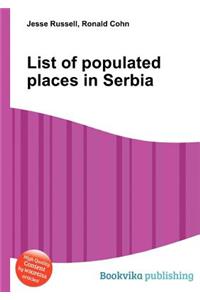 List of Populated Places in Serbia