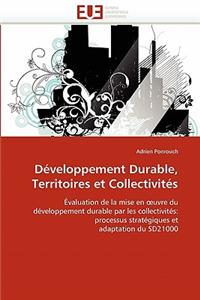 D�veloppement Durable, Territoires Et Collectivit�s