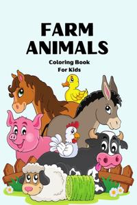 Farm Animals Coloring Book for Kids