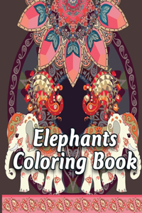 Elephants Coloring Book