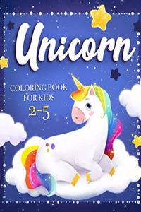 Unicorn coloring book for kids 2-5