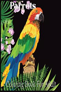 Parrots Coloring Book For Adult