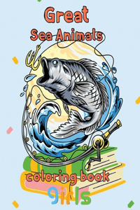 Great Sea Animals Coloring Book Girls