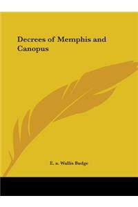 Decrees of Memphis and Canopus