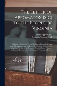 Letter of Appomatox [sic] to the People of Virginia